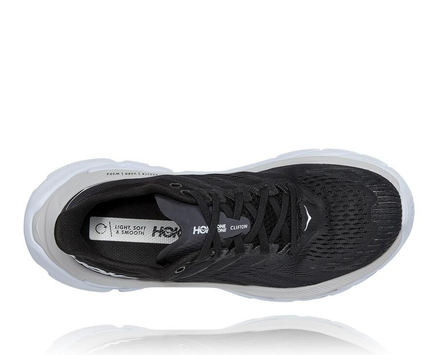 Hoka One One Clifton Edge Löparskor Dam - Svarta/Vita - TRDCP-2184